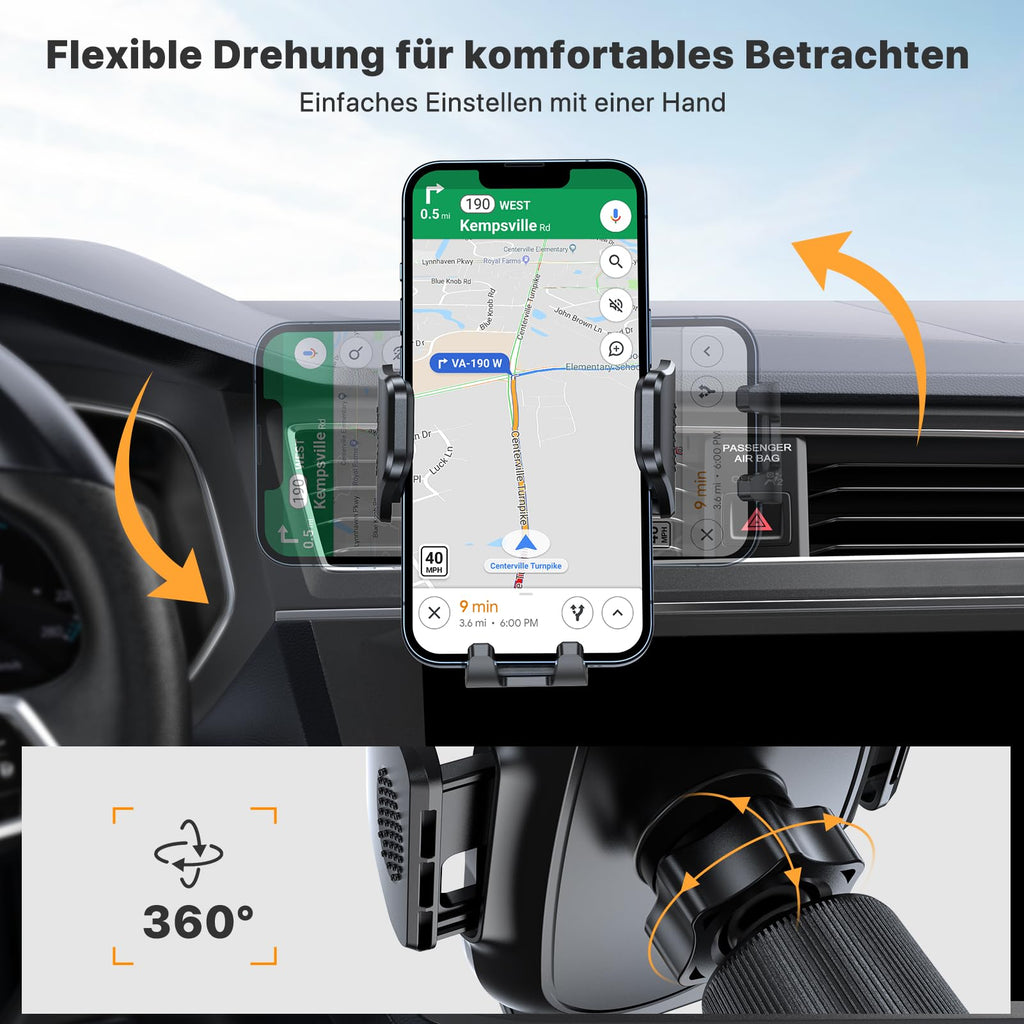 Handyhalterung für die Lüftung