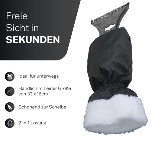Eiskratzer mit Schutzhandschuh