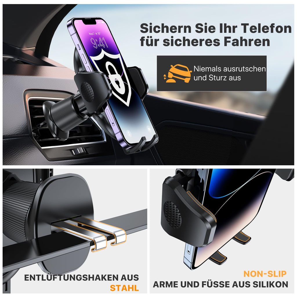 Handyhalterung für die Lüftung