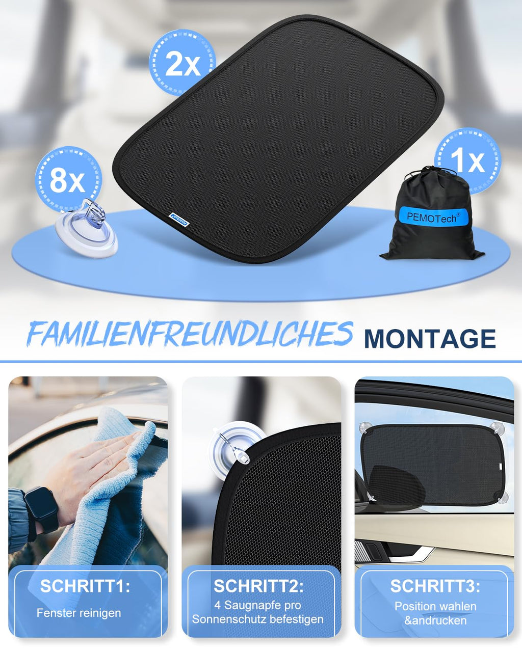 Sonnenschutz für Seitenscheiben (2er-Set)