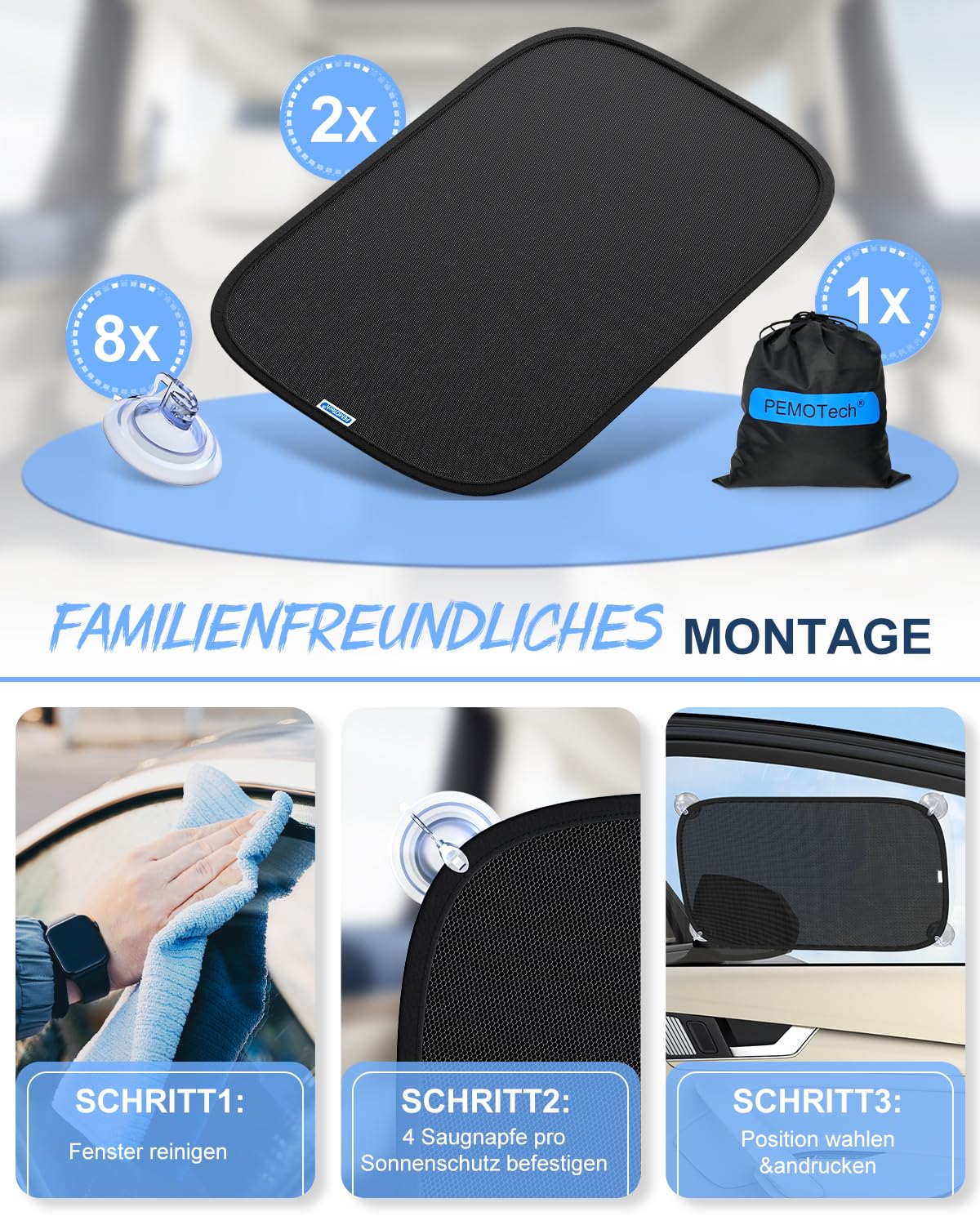Sonnenschutz für Seitenscheiben (2er-Set)