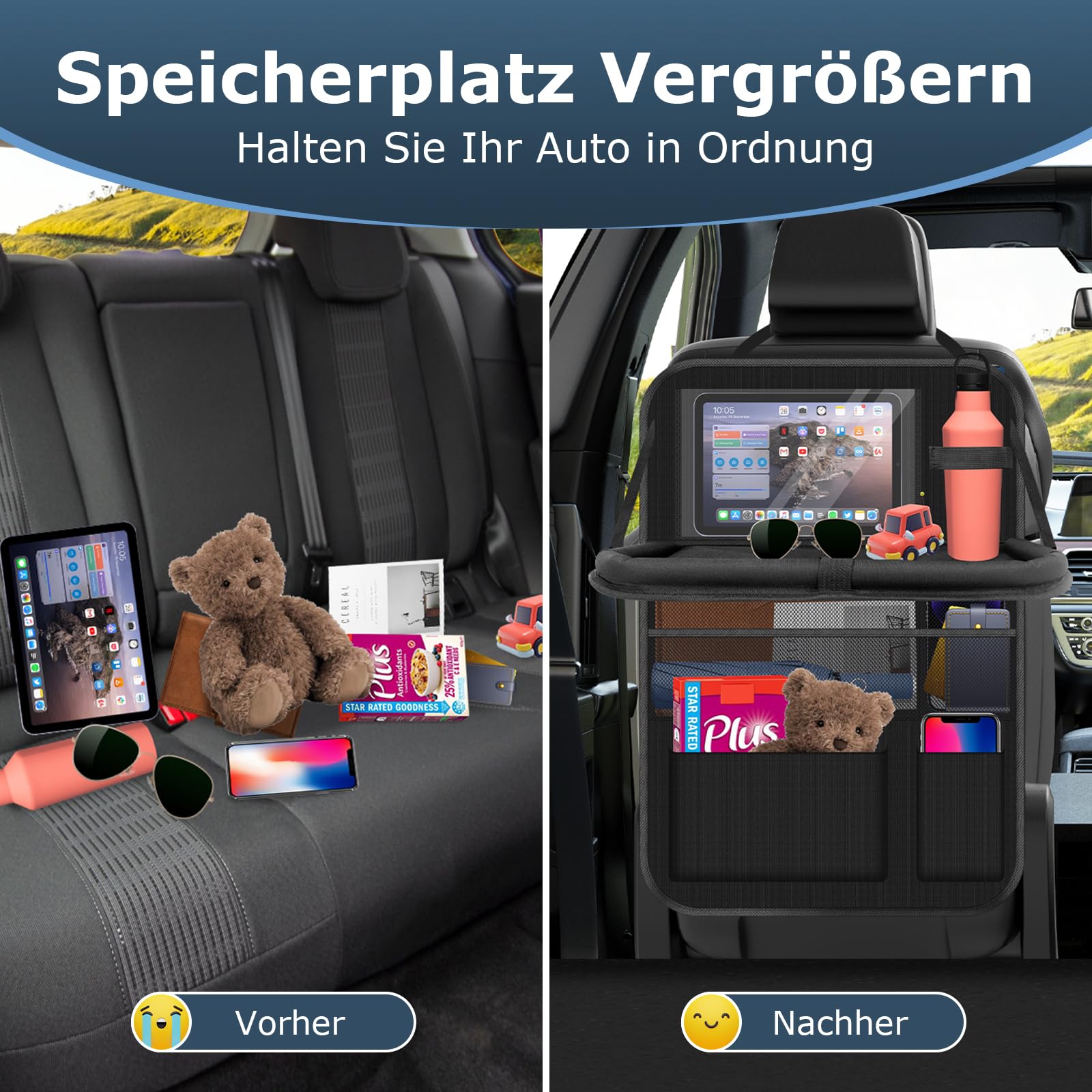 Rücksitz-Organizer mit Fächern