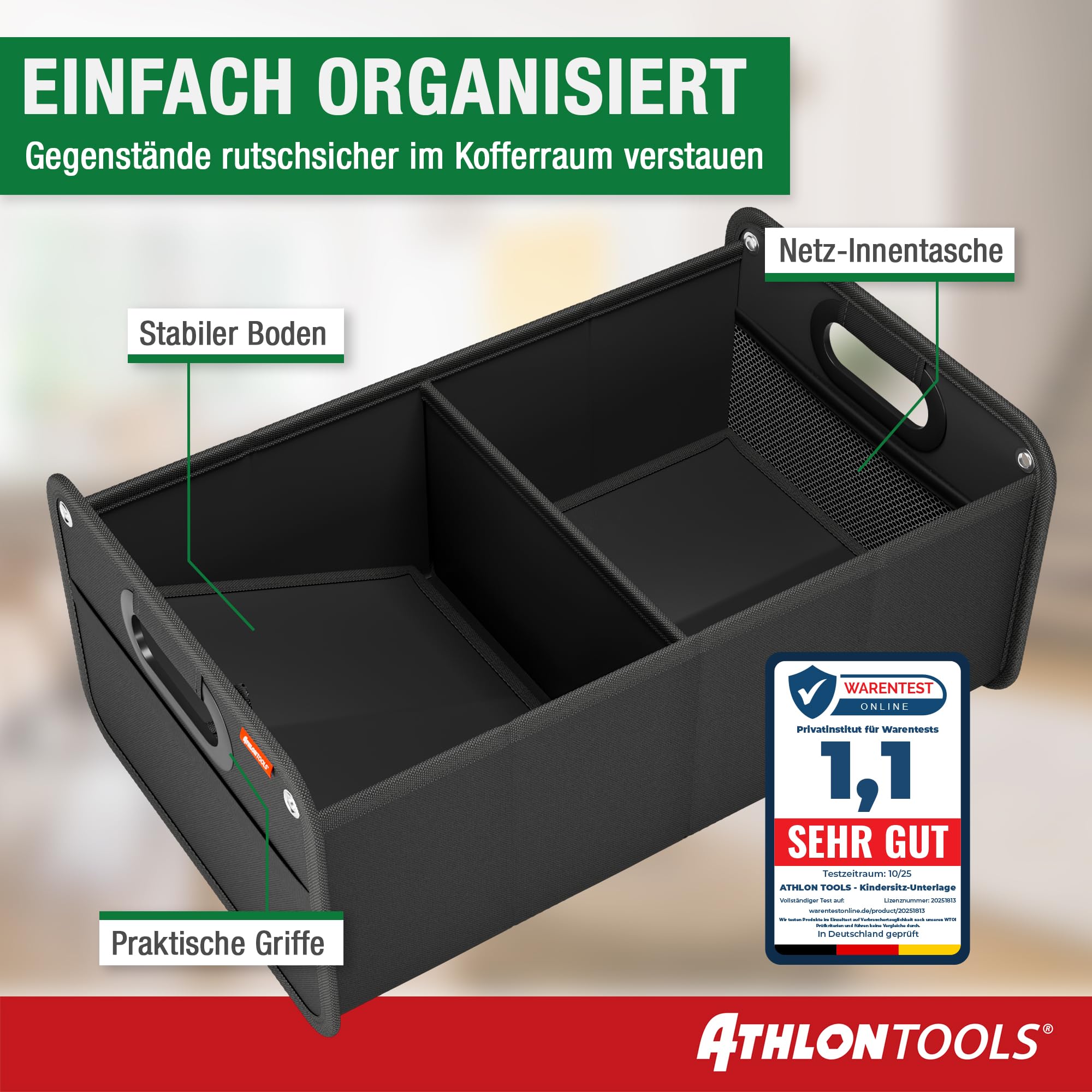 Faltbarer Kofferraum-Organizer
