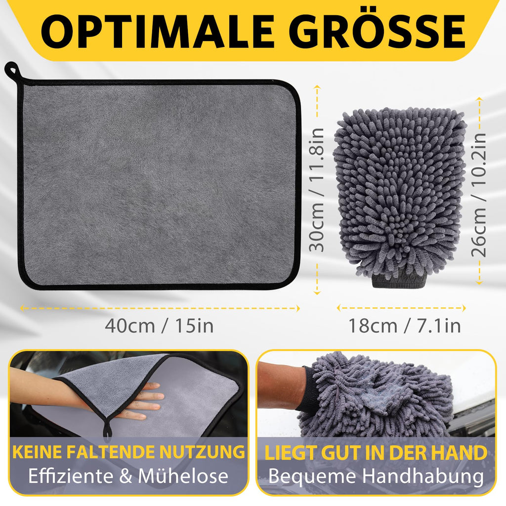 Mikrofasertuch-Set fürs Auto (6er)