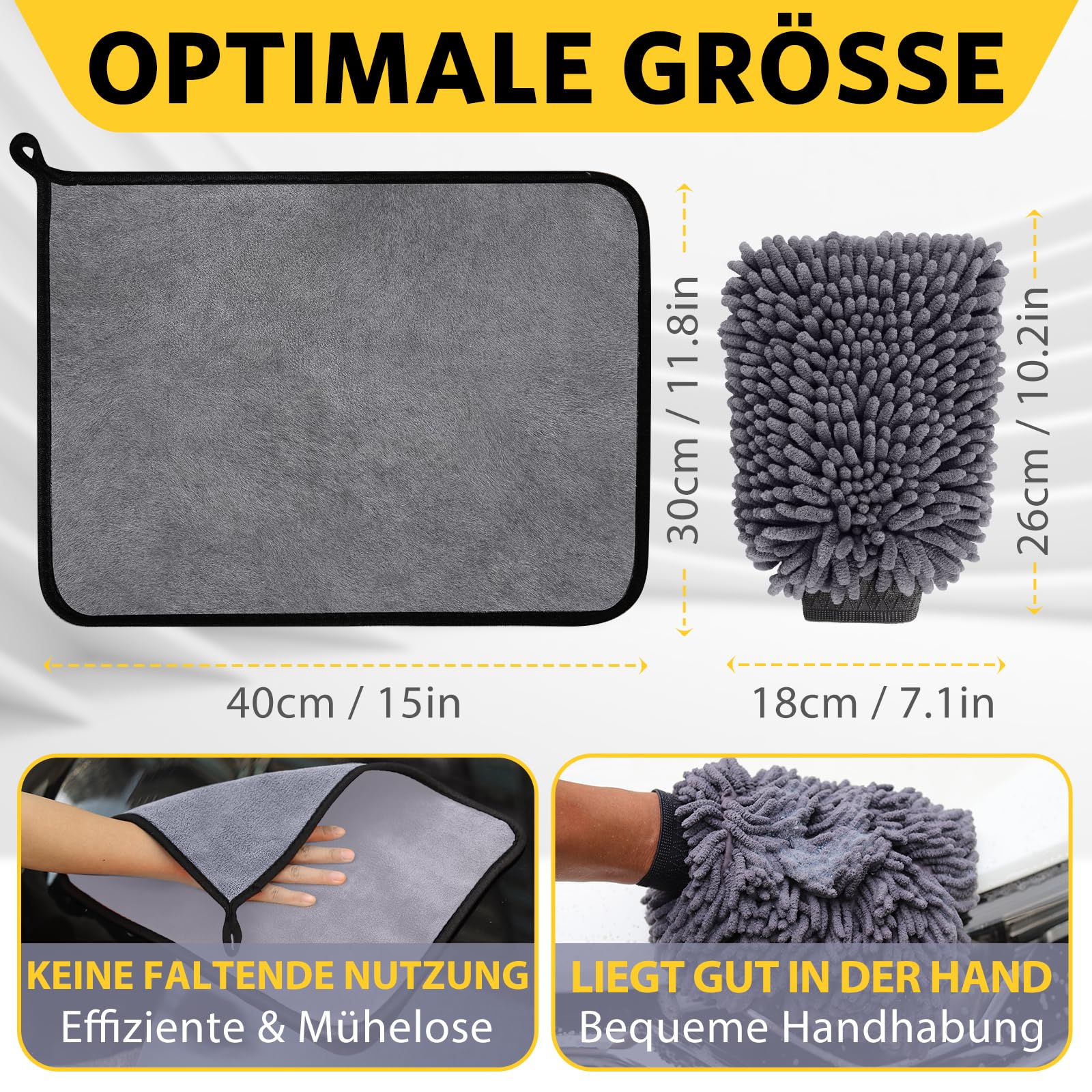Mikrofasertuch-Set fürs Auto (6er)