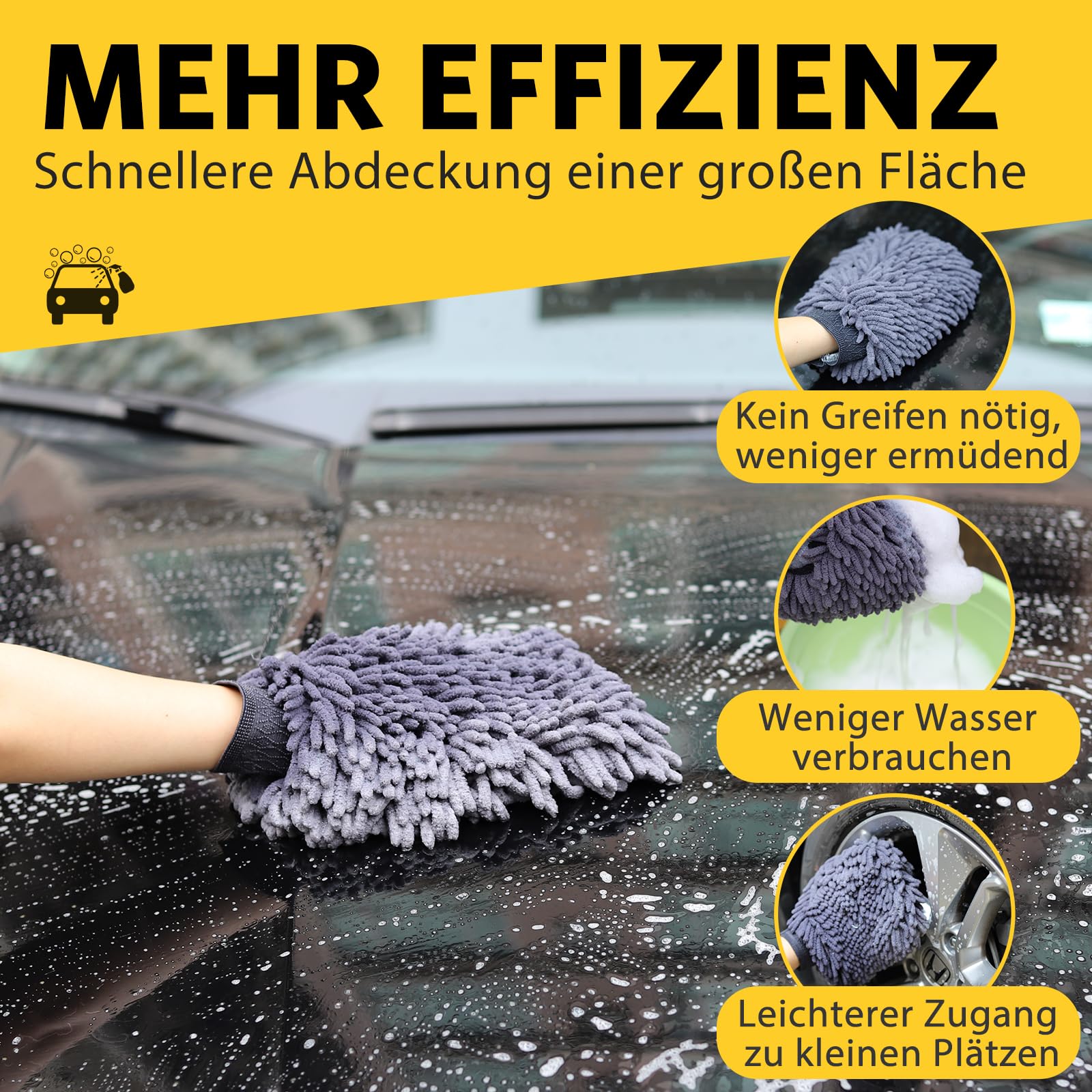 Mikrofasertuch-Set fürs Auto (6er)